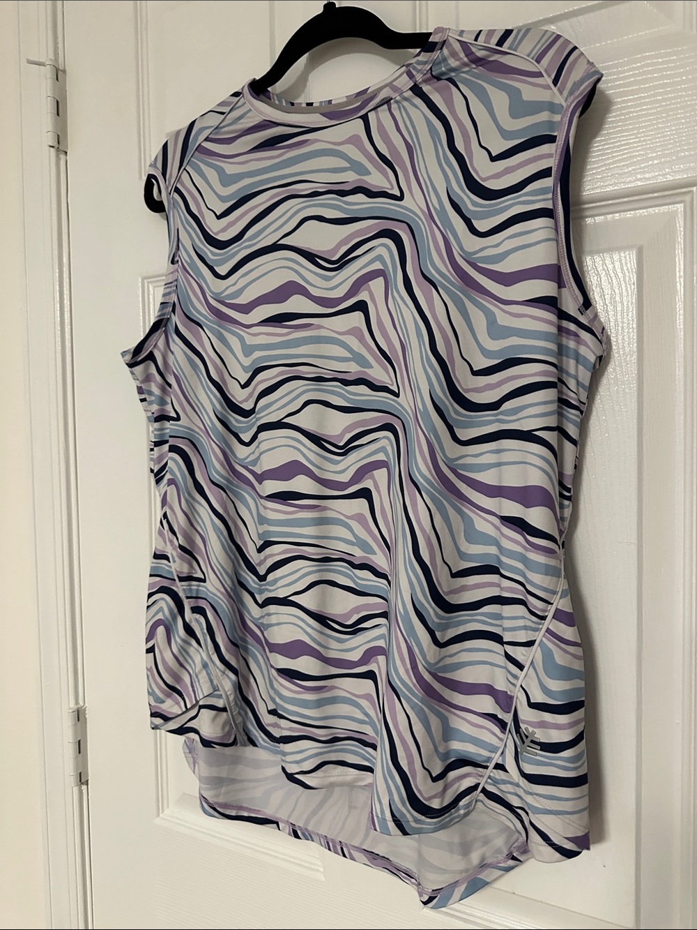 Coolibar Accelera Tank UPF 50+, Purple Print, Size Medium/M